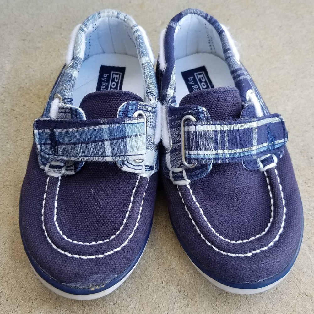 🚫SOLD🚫▪Polo Ralph Lauren ▪ Plaid Boat Shoes - Picture 1 of 8